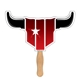 Longhorn Bull Sandwiched Hand Fan - Paper Products