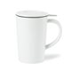 Lotus Porcelain Tea Infuser Mug - 15 oz - White