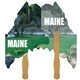 Maine State Shape Digital Hand Fan (2 Sides)- Paper Products