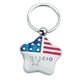 Metal American Flag Key Chain