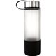 Metal Lanyard Lid 22 oz Frosted Glass Grip Bottle
