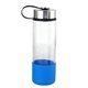 Metal Lanyard Lid 22 oz Glass Grip Bottle
