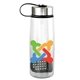 Metal Lanyard Lid 25 oz Clear Contour Bottle With Floating Infuser