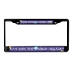 Metal License Plate Frame with Acrylic Insert - 6.25 x 12.25 - Printed on white w / laser cuts