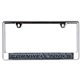 Metal License Plate Frame with Acrylic Insert - 6.25 x 12.25 - Printed on white w / laser cuts