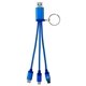 Metallic 3- In 1 Keychain Cable With Type C USB
