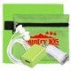 Mobile Tech Auto and Home Charging Kit with Earbuds and Microfiber Cleaning Cloth in Polyester Zipper Pouch