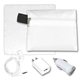 Mobile Tech Auto and Home Charging Kit with Earbuds and Microfiber Cleaning Cloth in Polyester Zipper Pouch