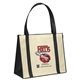 Natural / Black Polypropylene Del Mar Tote Bag - 4- Color Heat Transfer