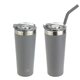 NAYAD(TM) Trouper 22 oz Stainless Steel Double Wall Tumbler with Straw