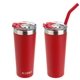 NAYAD(TM) Trouper 22 oz Stainless Steel Double Wall Tumbler with Straw