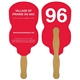 Neon Light Bulb Auction Hand Fan Full Color - Paper Products