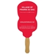 Neon Light Bulb Hand Fan Full Color (1 Side) - Paper Products