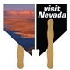 nevada state shape hand fan full color (2 sides) - paper products