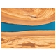 Olive Wood Blue Resin Serving Cutting Board