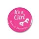 One - Color Round Safety Pin Back Button - 2 1/2 Diameter