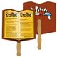 Open Book Digital Hand Fan (2 Sides)- Paper Products