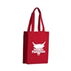 Orangebag Red 12 oz Canvas Shopping Tote Bag, 5 Gusset, Strap Handles