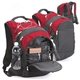 orangebag red 600d polyester padded backpack, double - zippered compartment, mesh pockets