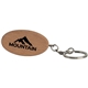 2 x 1 Rustic Design Oval Wooden Keyring