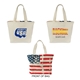 Patriotic USA Canvas Tote Bag
