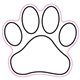 Paw Stock Shape Stickers