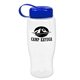 Poly - Pure -27 oz Transparent Bottle - Tethered Lid
