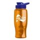 Poly - pure - 27 oz Transparent Bottle with Drink thru lid