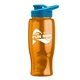 Poly - pure - 27 oz Transparent Bottle with Drink thru lid