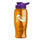 Poly - pure - 27 oz Transparent Bottle with Drink thru lid