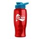 Poly - pure - 27 oz Transparent Bottle with Drink thru lid
