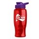 Poly - pure - 27 oz Transparent Bottle with Drink thru lid