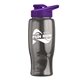 Poly - pure - 27 oz Transparent Bottle with Drink thru lid