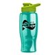 Poly - pure - 27 oz Transparent Bottle with Drink thru lid
