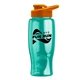 Poly - pure - 27 oz Transparent Bottle with Drink thru lid