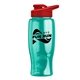 Poly - pure - 27 oz Transparent Bottle with Drink thru lid