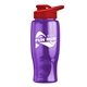 Poly - pure - 27 oz Transparent Bottle with Drink thru lid