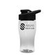 Poly - Pure Jr. - 18 oz Transparent Bottle with Drink thru lid