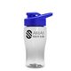 Poly - Pure Jr. - 18 oz Transparent Bottle with Drink thru lid