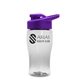 Poly - Pure Jr. - 18 oz Transparent Bottle with Drink thru lid