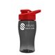 Poly - Pure Jr. - 18 oz Transparent Bottle with Drink thru lid