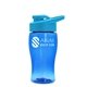 Poly - Pure Jr. - 18 oz Transparent Bottle with Drink thru lid