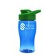 Poly - Pure Jr. - 18 oz Transparent Bottle with Drink thru lid