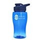 Poly - Pure Jr. - 18 oz Transparent Bottle with Drink thru lid