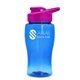 Poly - Pure Jr. - 18 oz Transparent Bottle with Drink thru lid