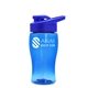 Poly - Pure Jr. - 18 oz Transparent Bottle with Drink thru lid