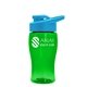 Poly - Pure Jr. - 18 oz Transparent Bottle with Drink thru lid
