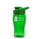Poly - Pure Jr. - 18 oz Transparent Bottle with Drink thru lid