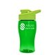 Poly - Pure Jr. - 18 oz Transparent Bottle with Drink thru lid