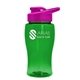 Poly - Pure Jr. - 18 oz Transparent Bottle with Drink thru lid